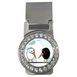 Black and white birds Money Clips (CZ)  Front