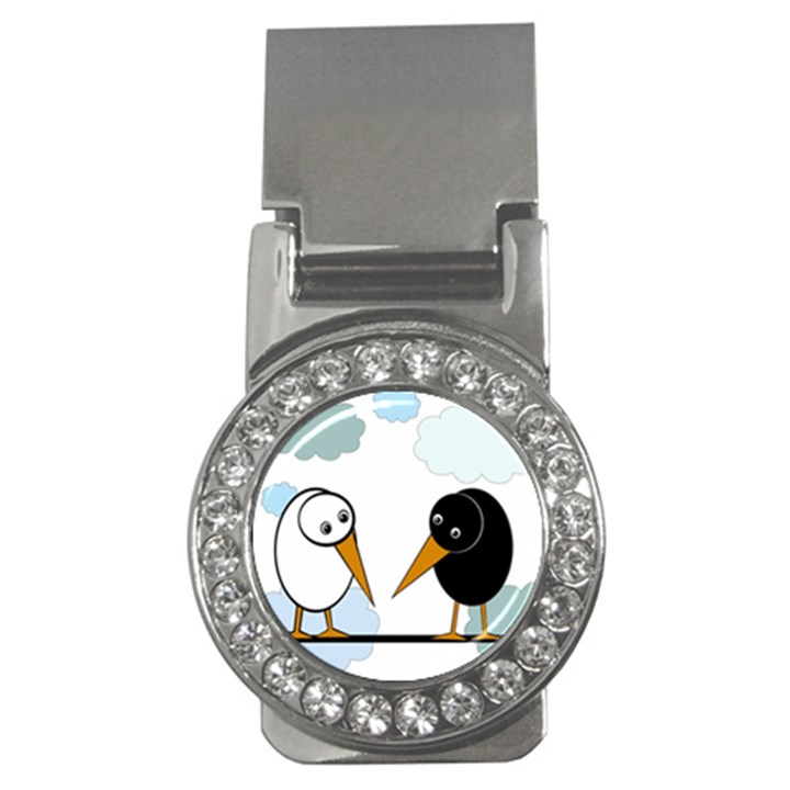 Black and white birds Money Clips (CZ) 