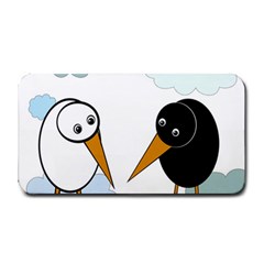 Black And White Birds Medium Bar Mats by Valentinaart