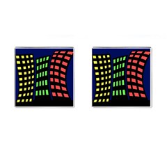 Colorful Abstract City Landscape Cufflinks (square) by Valentinaart