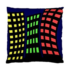 Colorful Abstract City Landscape Standard Cushion Case (one Side) by Valentinaart