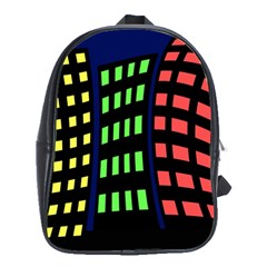 Colorful Abstract City Landscape School Bags(large)  by Valentinaart