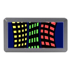 Colorful Abstract City Landscape Memory Card Reader (mini) by Valentinaart