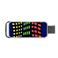 Colorful Abstract City Landscape Portable Usb Flash (one Side) by Valentinaart