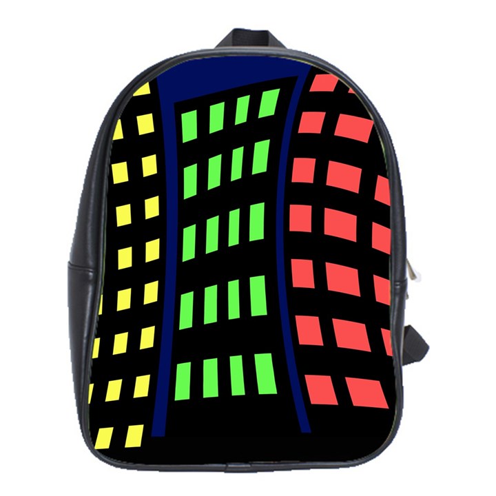 Colorful abstract city landscape School Bags (XL) 