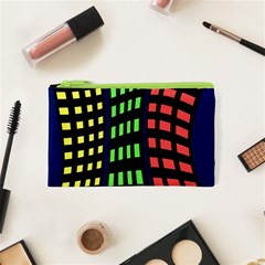 Colorful Abstract City Landscape Cosmetic Bag (xs) by Valentinaart