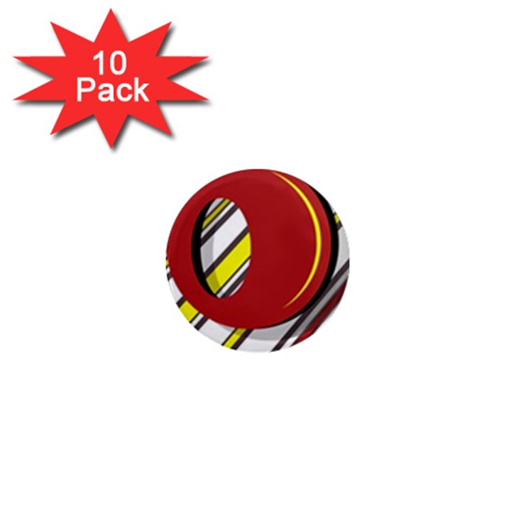 Red and yellow design 1  Mini Magnet (10 pack) 