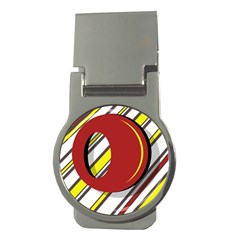 Red And Yellow Design Money Clips (round)  by Valentinaart