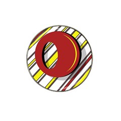 Red And Yellow Design Hat Clip Ball Marker by Valentinaart