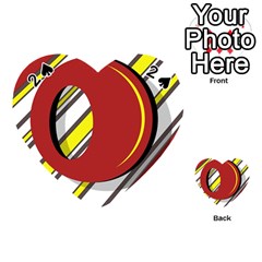 Red And Yellow Design Playing Cards 54 (heart) 