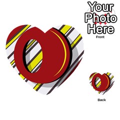 Red And Yellow Design Multi-purpose Cards (heart)  by Valentinaart