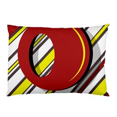 Red And Yellow Design Pillow Case by Valentinaart