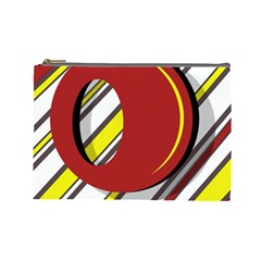 Red And Yellow Design Cosmetic Bag (large)  by Valentinaart