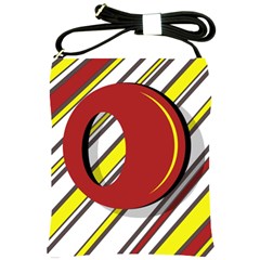 Red And Yellow Design Shoulder Sling Bags by Valentinaart