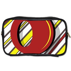 Red And Yellow Design Toiletries Bags 2-side by Valentinaart