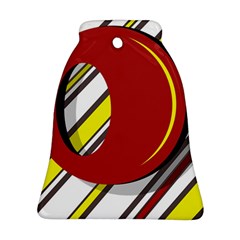 Red And Yellow Design Bell Ornament (2 Sides) by Valentinaart