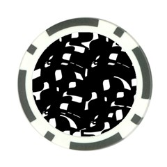 Black And White Pattern Poker Chip Card Guards (10 Pack)  by Valentinaart