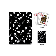 Black And White Pattern Playing Cards (mini)  by Valentinaart