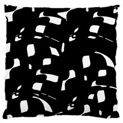 Black And White Pattern Large Cushion Case (one Side) by Valentinaart