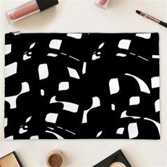 Black And White Pattern Cosmetic Bag (xxl)  by Valentinaart