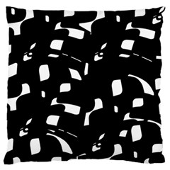 Black And White Pattern Large Flano Cushion Case (two Sides) by Valentinaart