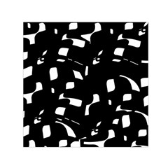 Black And White Pattern Small Satin Scarf (square) by Valentinaart