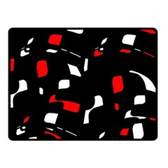 Red, Black And White Pattern Fleece Blanket (small) by Valentinaart