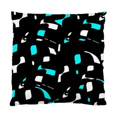 Blue, Black And White Pattern Standard Cushion Case (two Sides) by Valentinaart