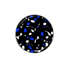 Blue, Black And White  Pattern Hat Clip Ball Marker (10 Pack) by Valentinaart