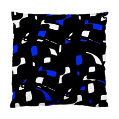 Blue, Black And White  Pattern Standard Cushion Case (two Sides) by Valentinaart