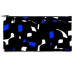 Blue, black and white  pattern Pencil Cases Front