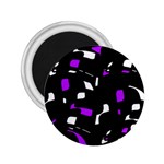 Purple, black and white pattern 2.25  Magnets Front