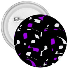 Purple, Black And White Pattern 3  Buttons by Valentinaart