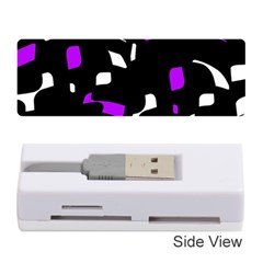 Purple, Black And White Pattern Memory Card Reader (stick) 