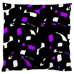 Purple, Black And White Pattern Standard Flano Cushion Case (one Side) by Valentinaart