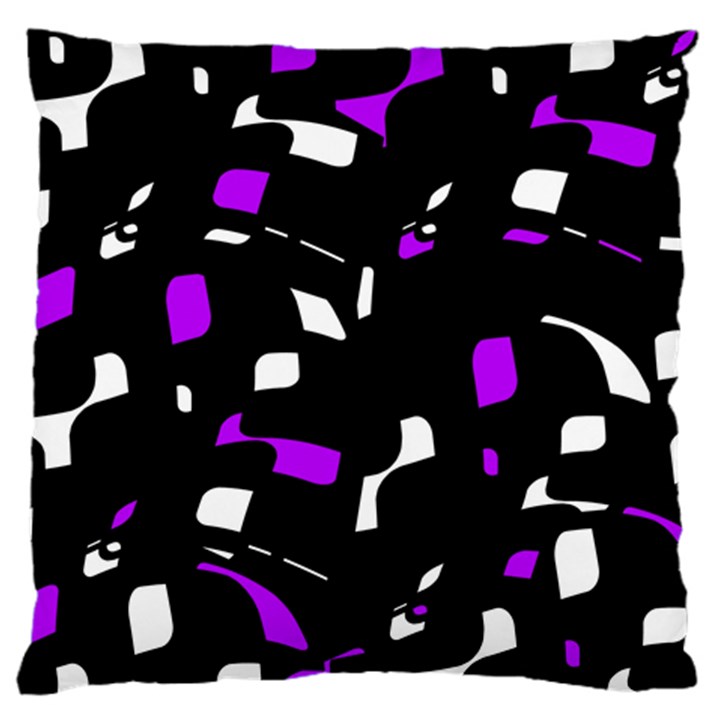 Purple, black and white pattern Standard Flano Cushion Case (Two Sides)