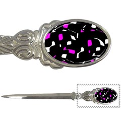 Magenta, Black And White Pattern Letter Openers