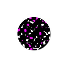 Magenta, Black And White Pattern Golf Ball Marker (10 Pack) by Valentinaart