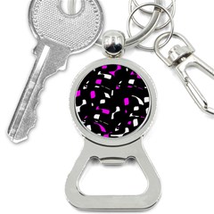 Magenta, Black And White Pattern Bottle Opener Key Chains by Valentinaart