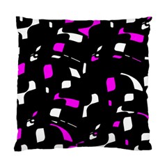 Magenta, Black And White Pattern Standard Cushion Case (two Sides) by Valentinaart