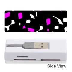 Magenta, Black And White Pattern Memory Card Reader (stick) 