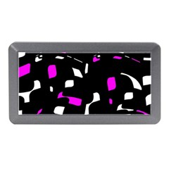 Magenta, Black And White Pattern Memory Card Reader (mini)