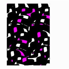 Magenta, Black And White Pattern Small Garden Flag (two Sides)