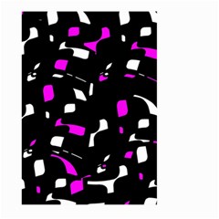 Magenta, Black And White Pattern Large Garden Flag (two Sides)