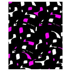 Magenta, Black And White Pattern Drawstring Bag (small)