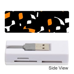 Orange, Black And White Pattern Memory Card Reader (stick) 