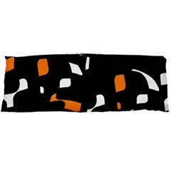 Orange, Black And White Pattern Body Pillow Case Dakimakura (two Sides)