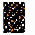 Orange, black and white pattern Small Garden Flag (Two Sides) Front