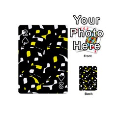 Yellow, Black And White Pattern Playing Cards 54 (mini) 