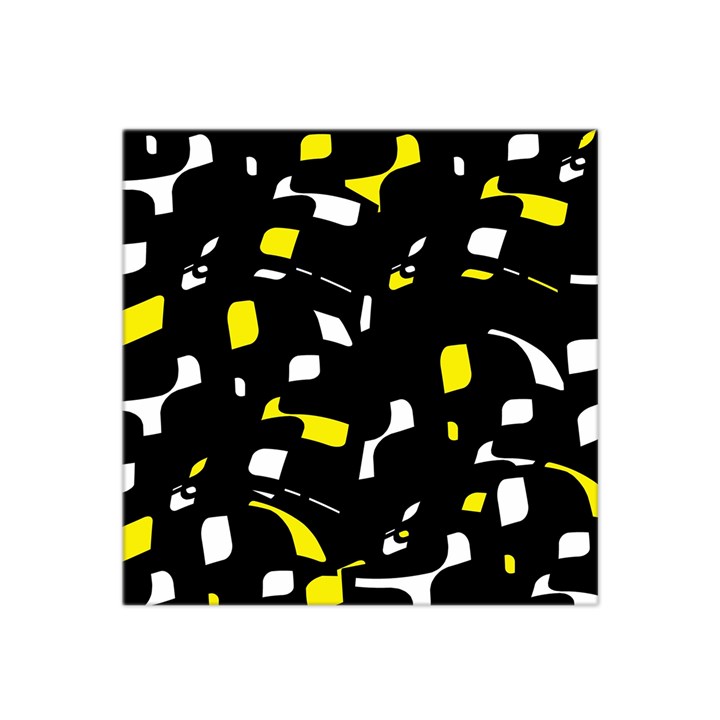 Yellow, black and white pattern Satin Bandana Scarf